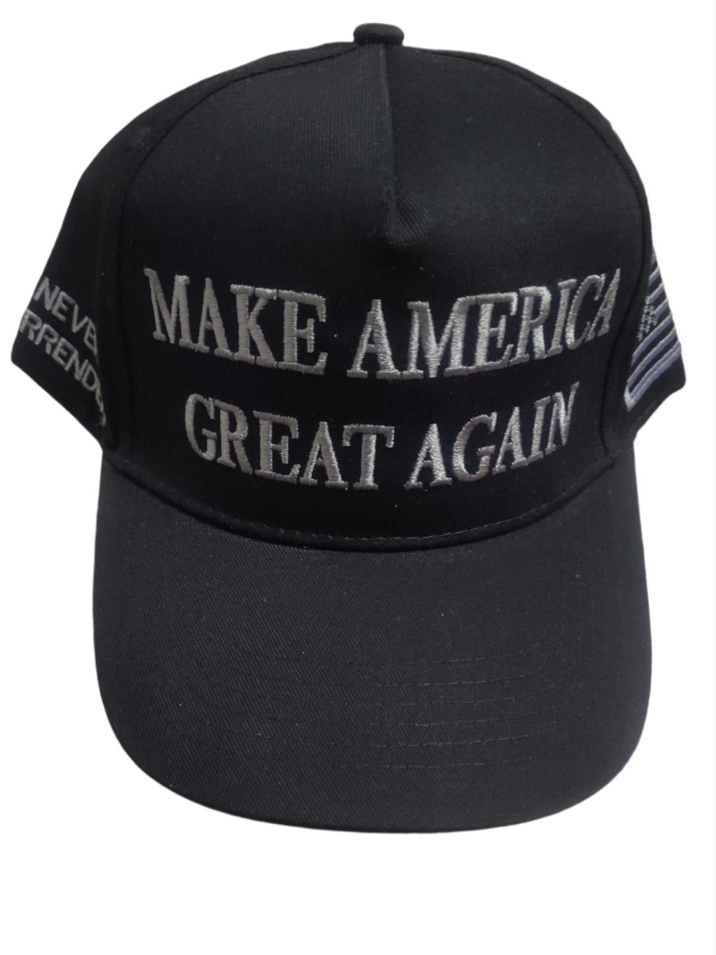 Black and Silver MAGA Hat